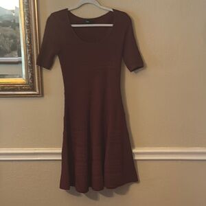Mossimo Brown Fit and Flare Mini Dress